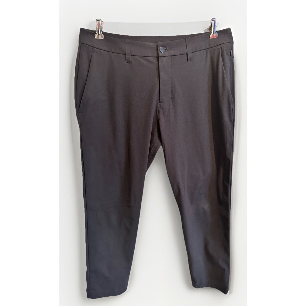 Lululemon Pants Mens Size 34‎ Black Chino Stretch Tapered Casual Pockets LM5A04S